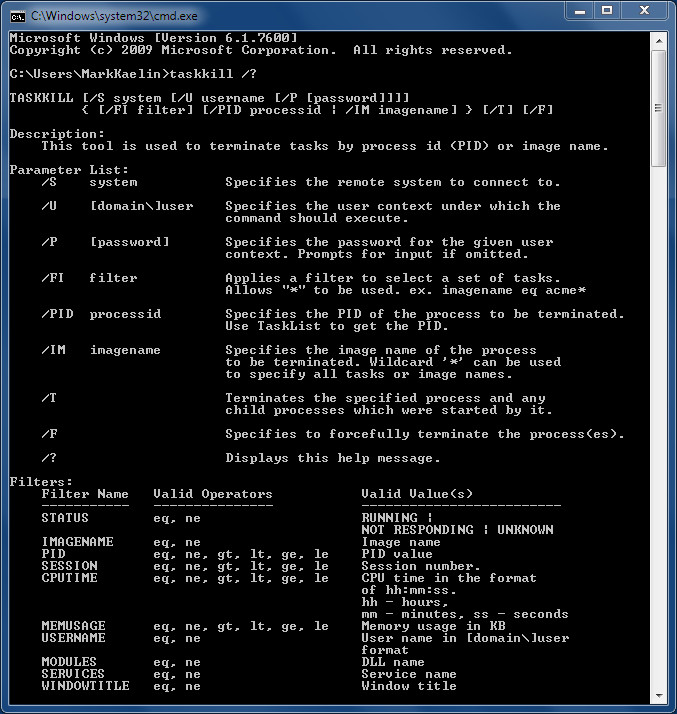 command line windows 7 kill process command
